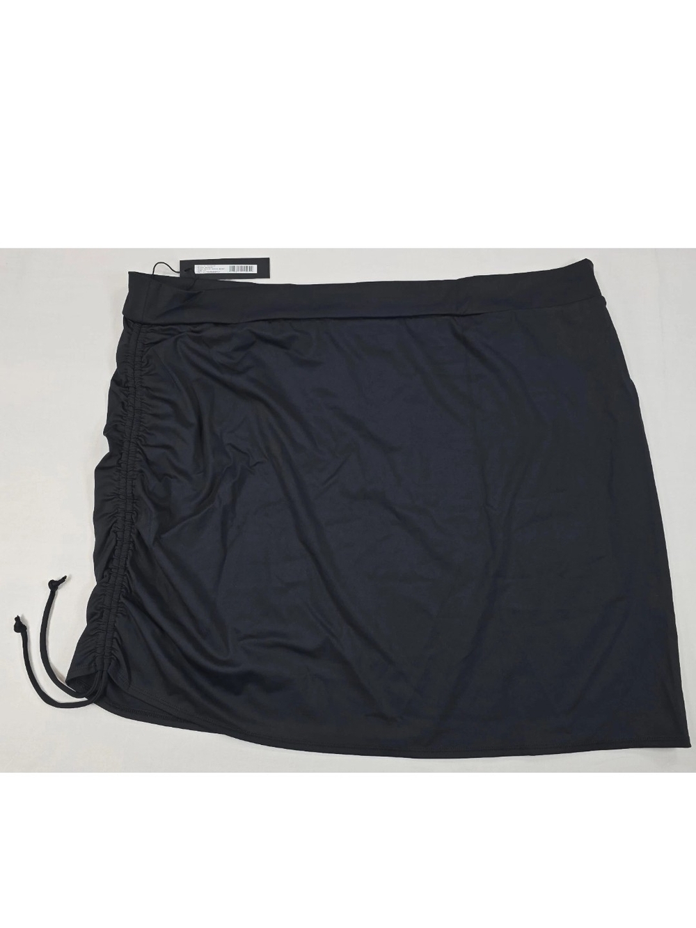 TA3 Short Swim Skirt 3X Black Cover up Cinched Styled Sassy NWT NEW